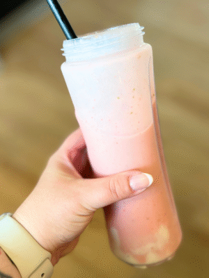 Power smoothie m. jordbær & banan