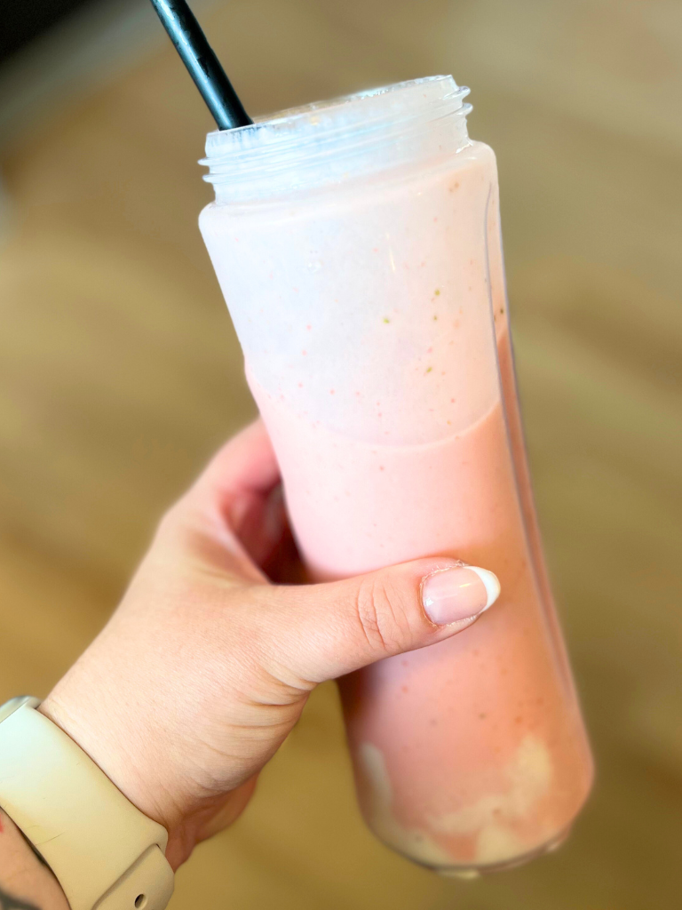 Power smoothie m. jordbær & banan