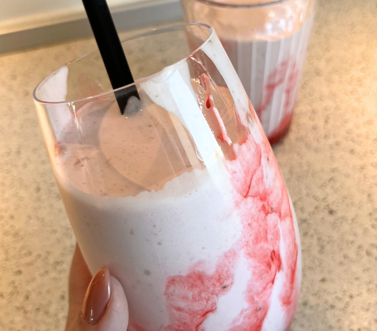 Jordbær milkshake