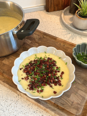 Kartoffel porre suppe