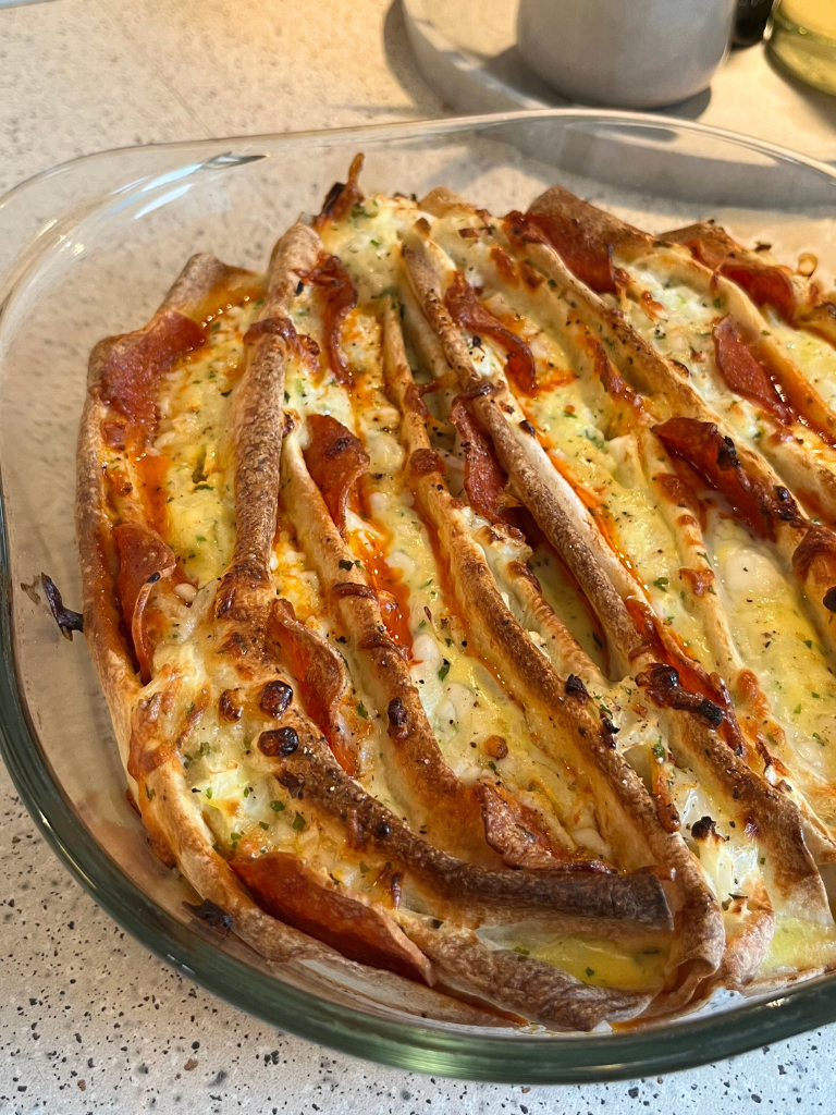 Tortilla tærte m. pepperoni