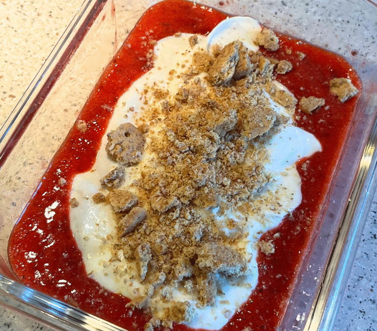 Fiber protein jordbær grød